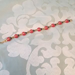 Gold plated ladybug bracelet